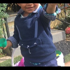 Blue toddler dress sweater